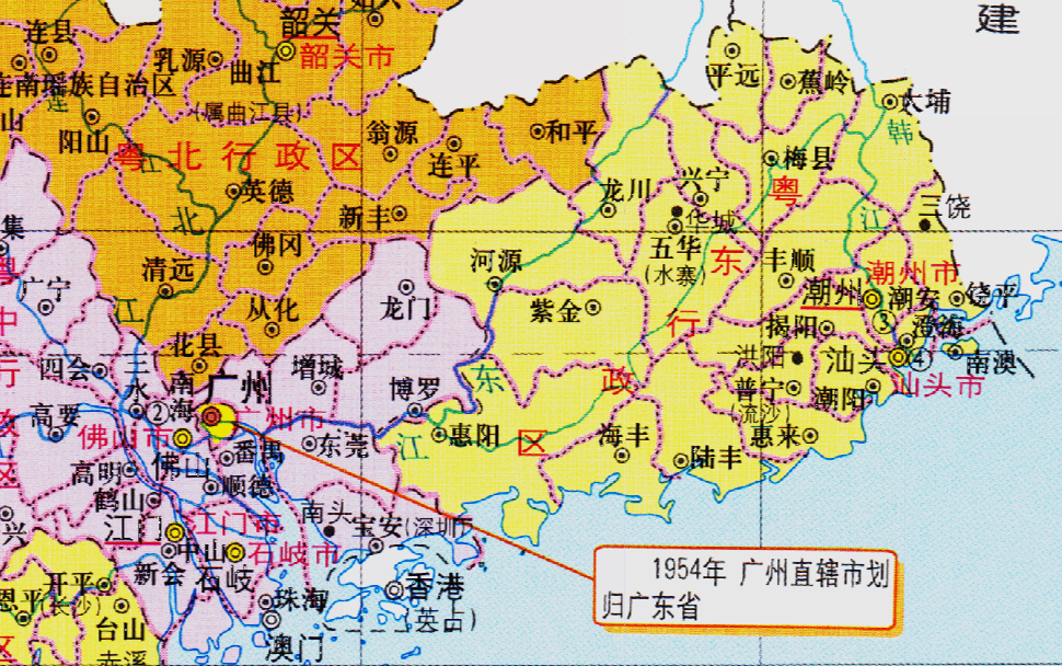 廣東省的區劃調整,21個地級市之一,潮州市如何只有1個縣?