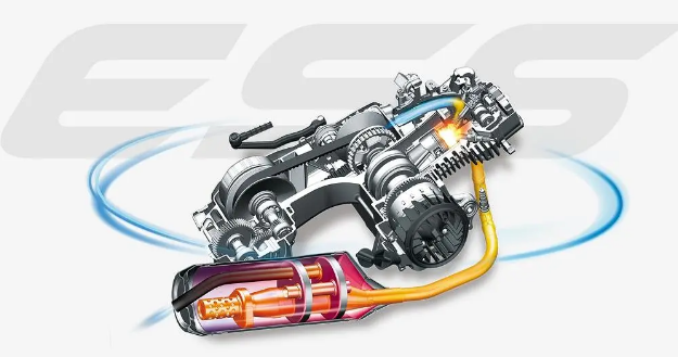 搭载ess发动机,最大功率6.6kw,最大扭矩10nm,油箱6.