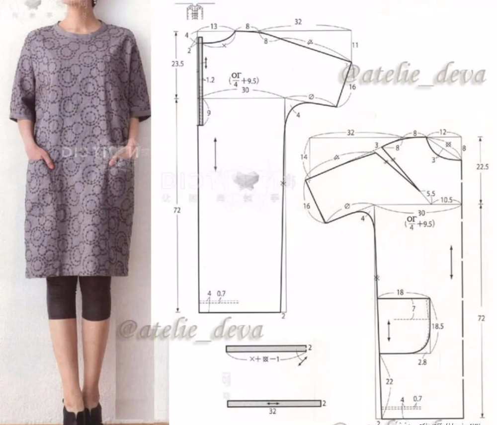 9款半身裙和连衣裙的裁剪图才智服装