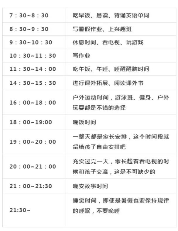 小学生健康饮食作息时间表图片高清(小学生健康饮食作息时间表图片高清大图)-第2张图片-鲸幼网