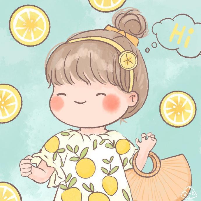夏日酸甜女生头像图源画师令小也