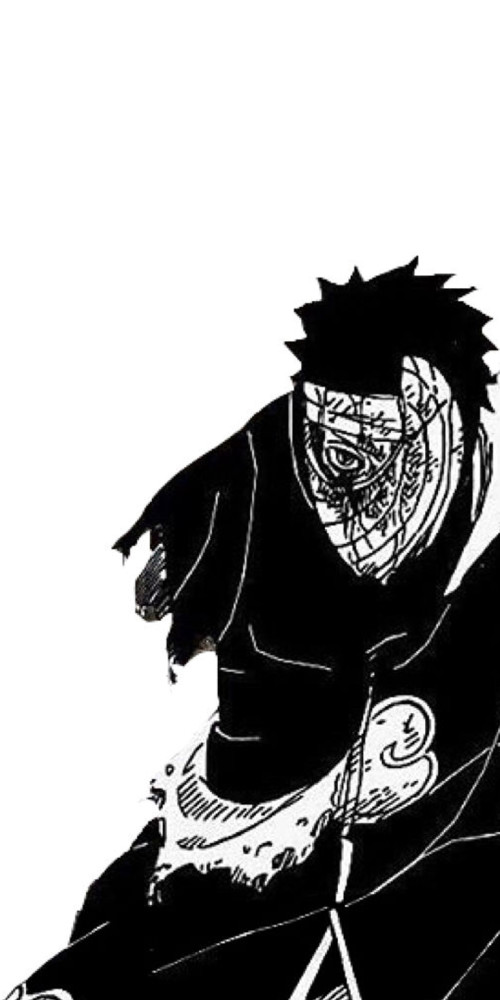 动漫壁纸火影忍者面具男黑白手机壁纸别小看宇智波的瞳力