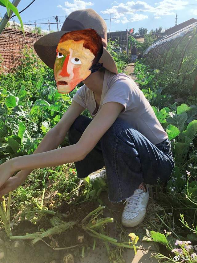 39岁车晓近况曝光衣着朴素蹲菜地采摘身形消瘦胳膊细如竹竿