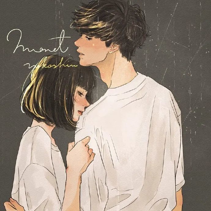 情侣头像插画系列,纹理和细节都好棒!