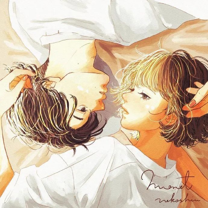 情侣头像插画系列,纹理和细节都好棒!