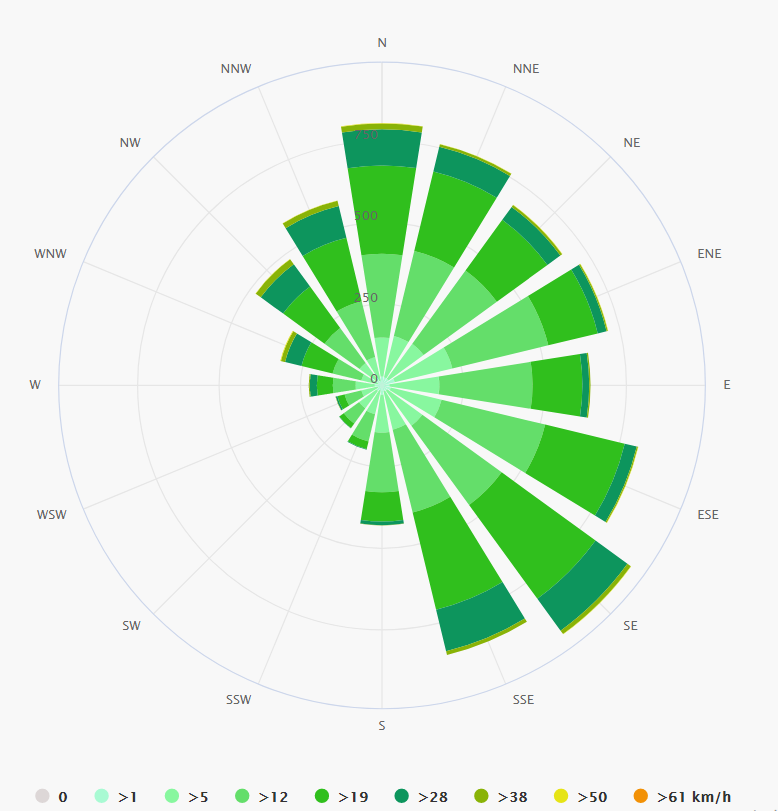 中国各城市风向玫瑰图