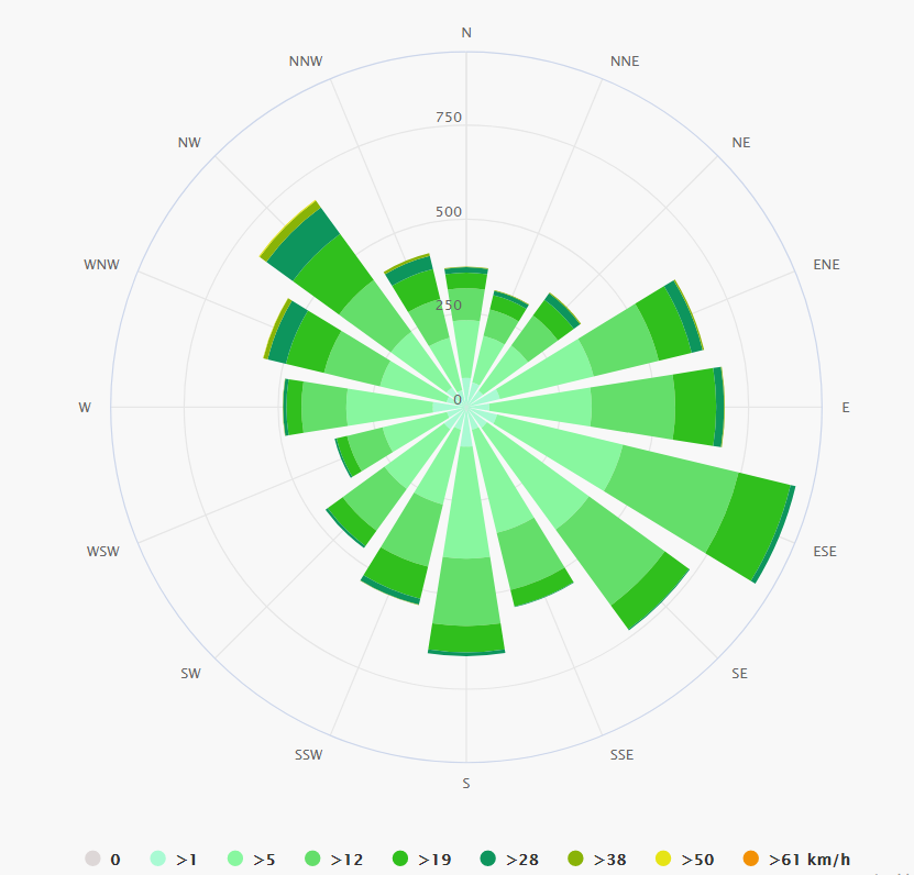 中国各城市风向玫瑰图