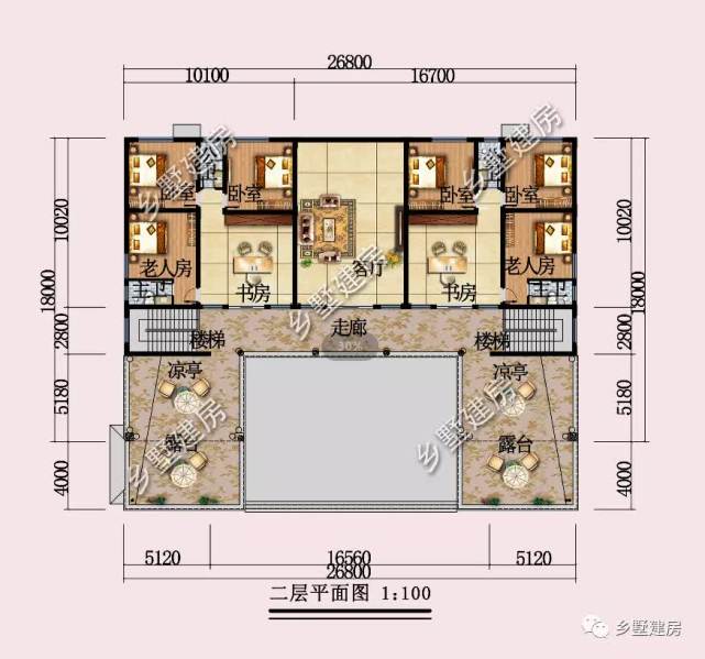 能傳三代的中式雙拼三合院百看不膩抒寫農村愜意生活