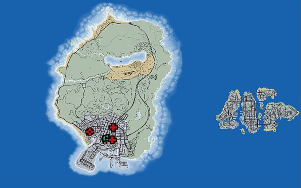 将《gta》历代地图放到一起会发现什么?加起来没洛圣都大!