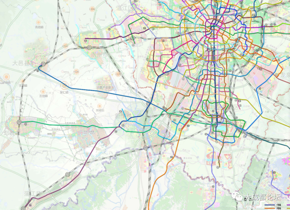 新津地铁轨道交通最新规划地铁10号线市域铁路s6线s7线s8线和s18线