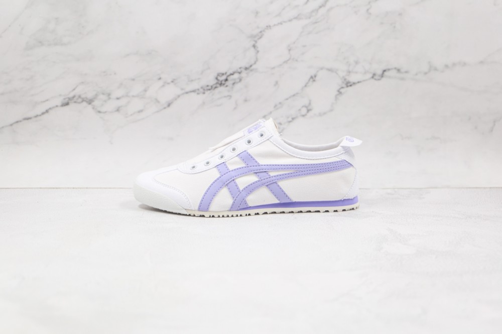 亚瑟士asics Onitsuka Tiger鬼冢虎白紫色一脚蹬帆布鞋 腾讯新闻