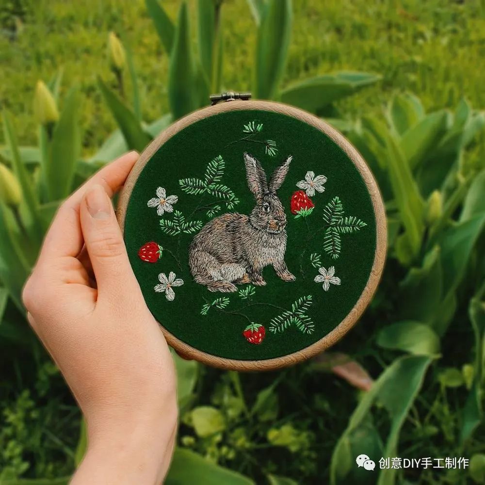 森林系刺绣!用针线勾勒山林,动植物样貌