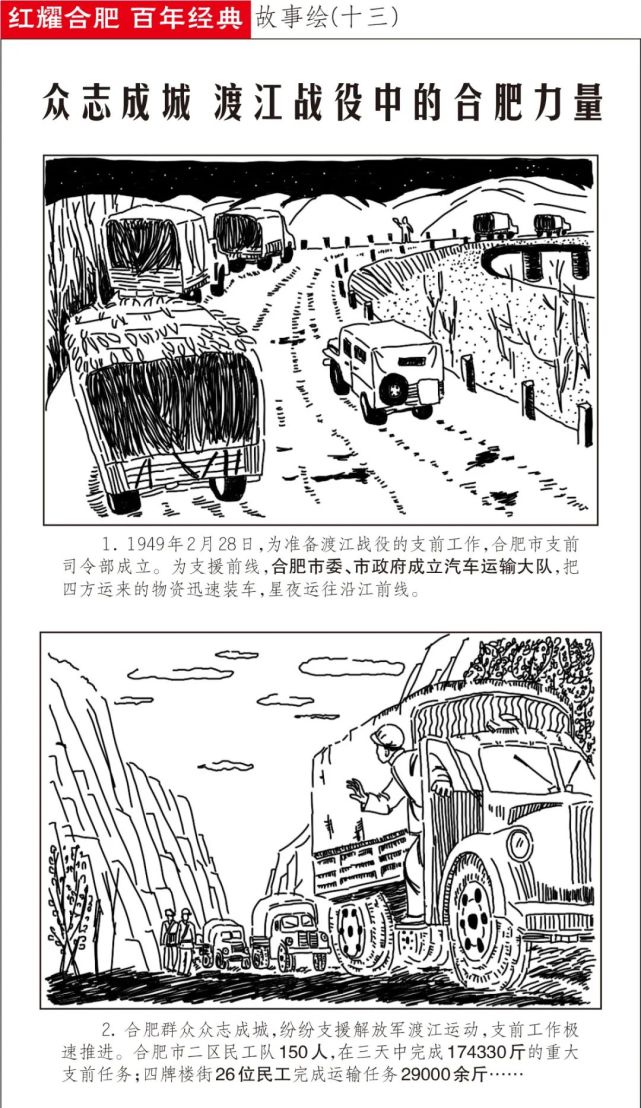 渡江战役漫画图片