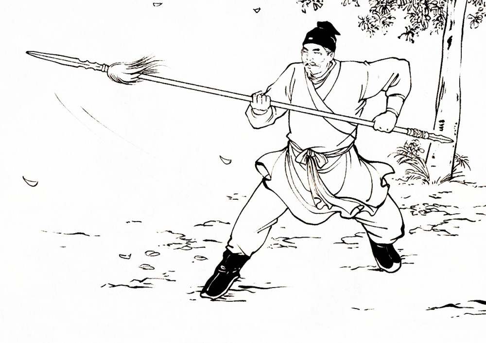 从五岁开始父亲就教他罗家枪法,罗弘信很刻苦也很努力,除了研究罗家