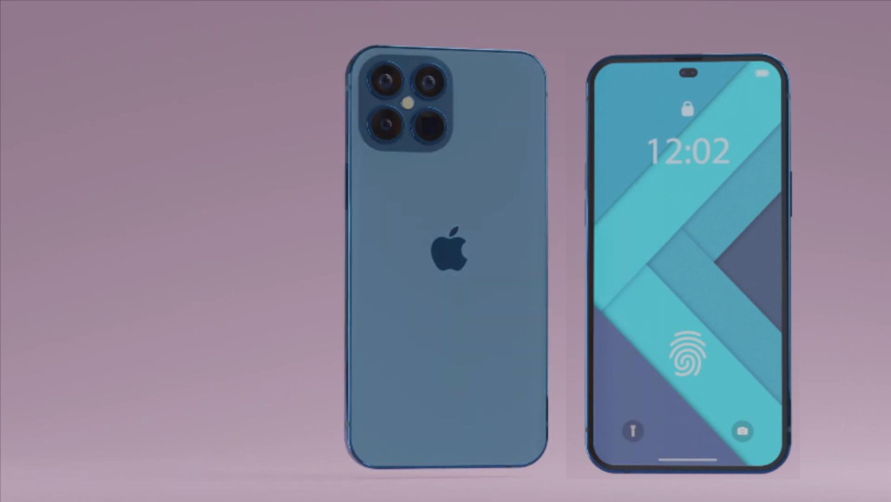 iphone13pro概念机:120hz刷新率和指纹解锁,屏占比92%的打孔屏