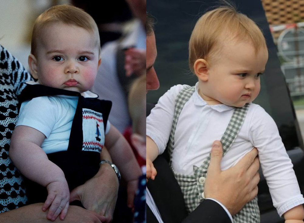 卢森堡1岁小王子很忙碌,跟父母探访各地养老院,软萌似"胖乔"