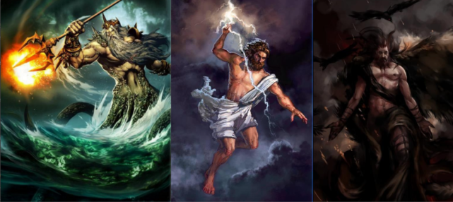 图 波塞冬,宙斯,哈迪斯