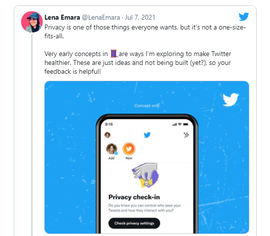 Twitter围绕新的隐私功能分享其想法包括从搜索中隐藏用