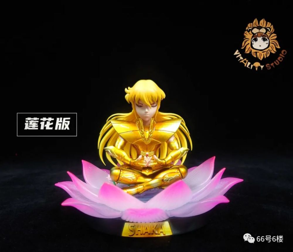 黄金圣斗士沙加血色莲花小宇宙雕像欣赏_腾讯新闻