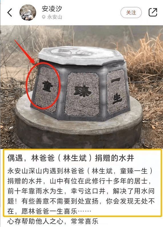 林生斌的水井找到了用绿布严实地盖住周围已经长满杂草