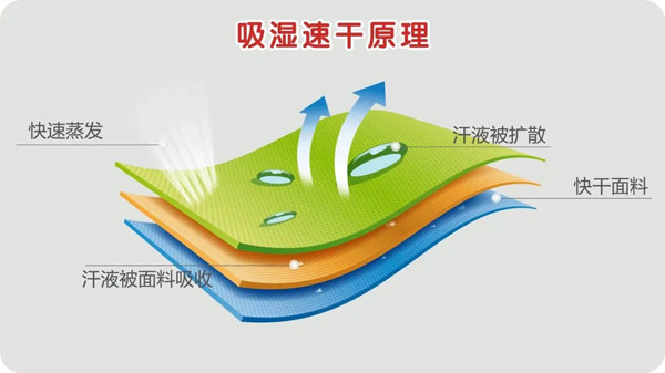 即使同属于吸湿-排汗-速干功能纤维的服装,在不同的服用场合仍有不同