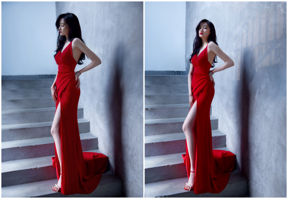 关晓彤的身材瘦而不柴锥子腿太抢镜鹿晗真没选错女朋友