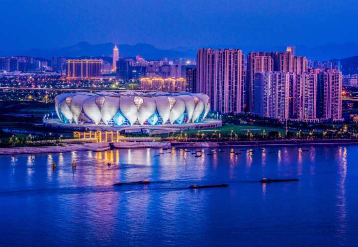 晴也美夜也美杭州亚运会主会场莲花碗大片来袭