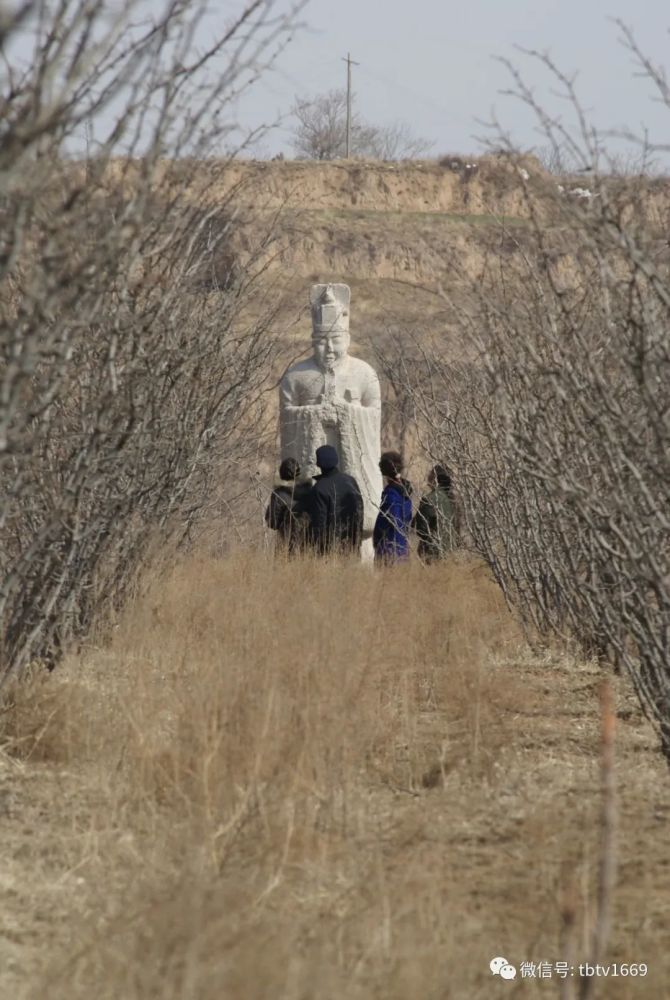 不全的石像,無頭翁仲出現了,大唐末代僖宗皇帝的靖陵是一個大土堆了