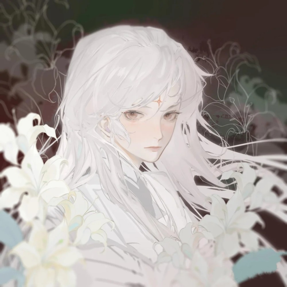 绝美白发古风男头|最是人间留不住,朱颜辞镜花辞树._腾讯新闻