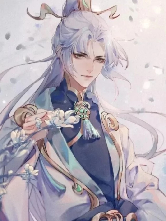 绝美白发古风男头|最是人间留不住,朱颜辞镜花辞树._腾讯新闻