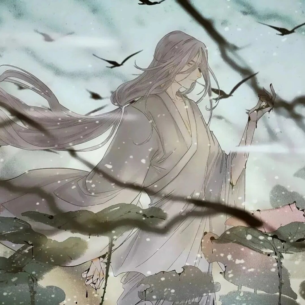 绝美白发古风男头|最是人间留不住,朱颜辞镜花辞树._腾讯新闻