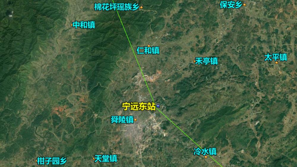 宁远东站.位于宁远县舜陵镇.