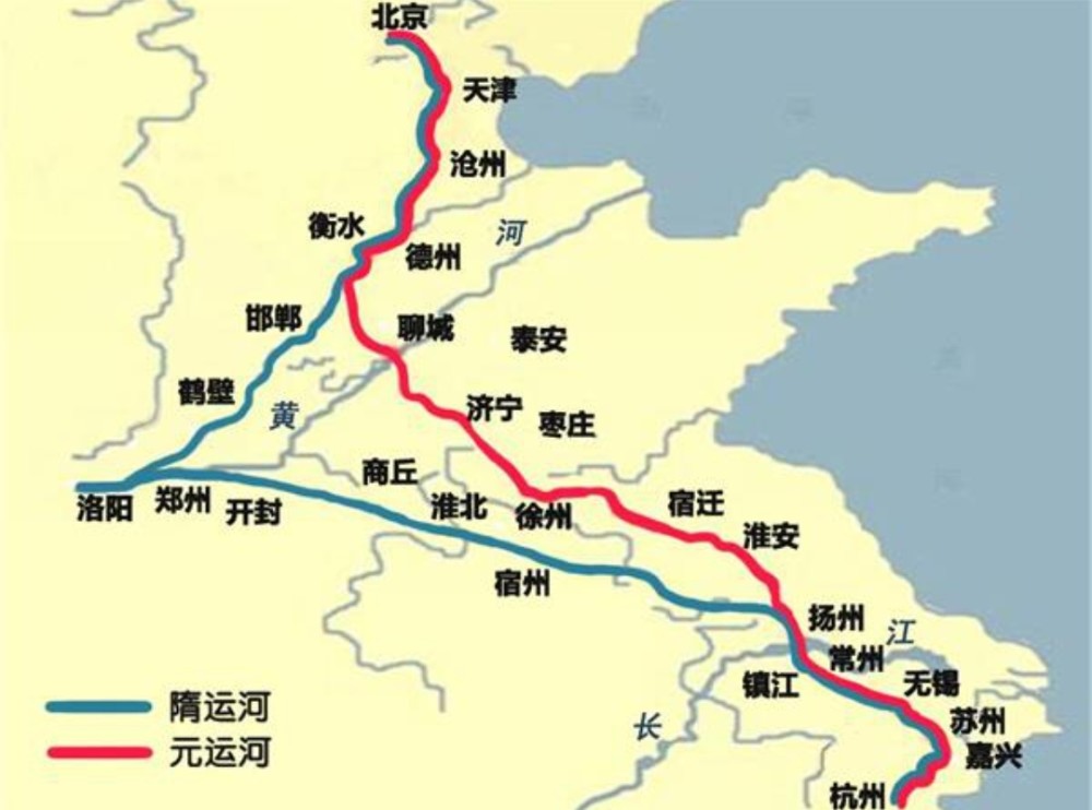 江南富區與華北糧倉,漕船及其它物資運送船隻在京杭大運河上首尾相連