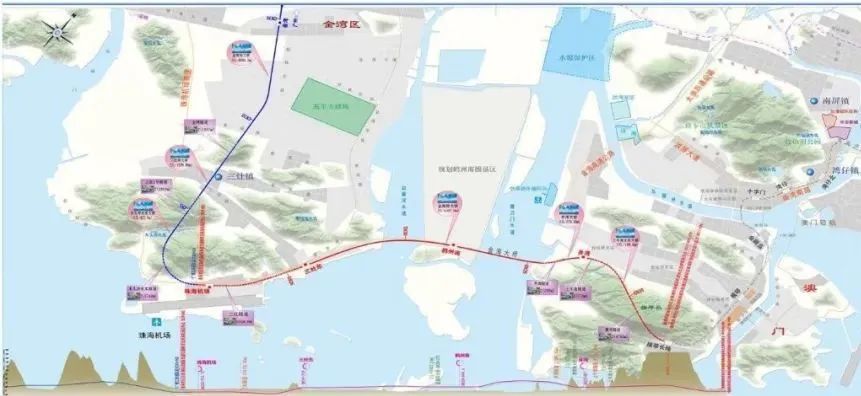金湾设三灶东站和珠海机场站.