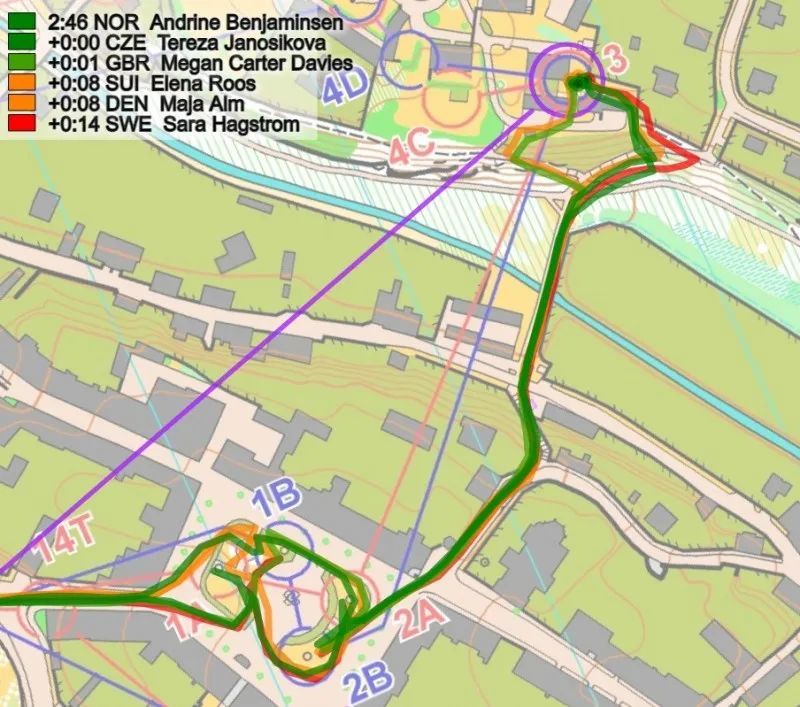 定向大赛分享世锦赛woc2021短距离接力赛路线分析
