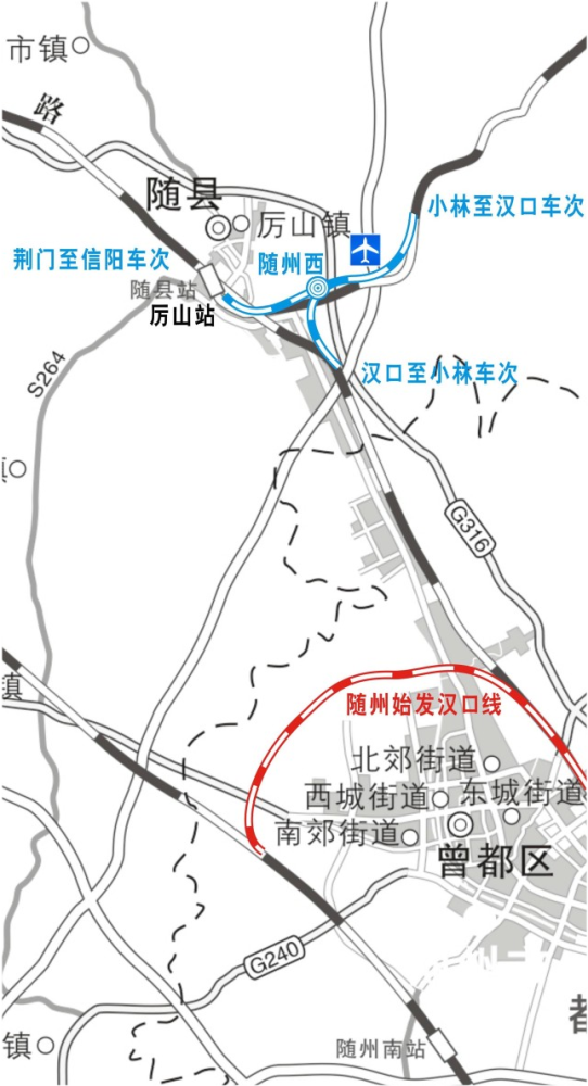 小林普車;主要解決沒有客運的車次站:唐縣和隨北幾站鐵路交通出來