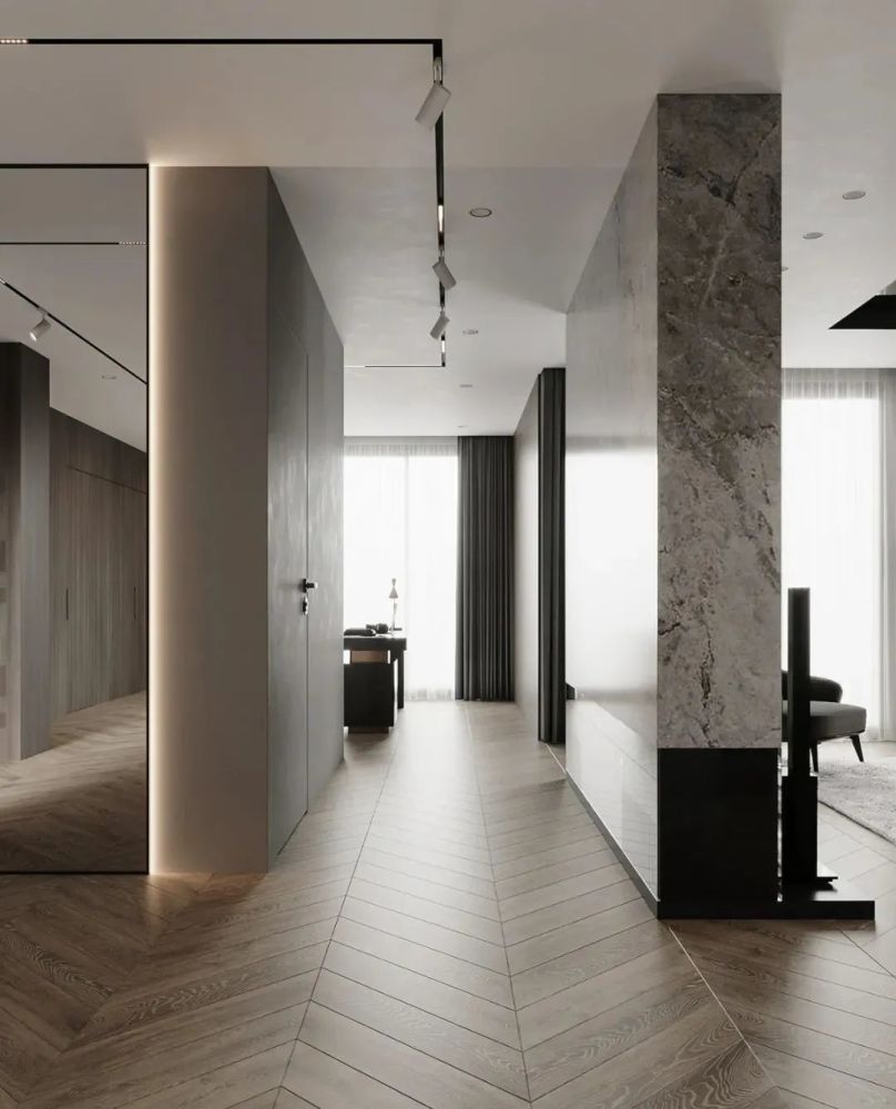 龙湖景粼天序参考设计:简奢气质,设计让视觉动线更为流畅,明朗