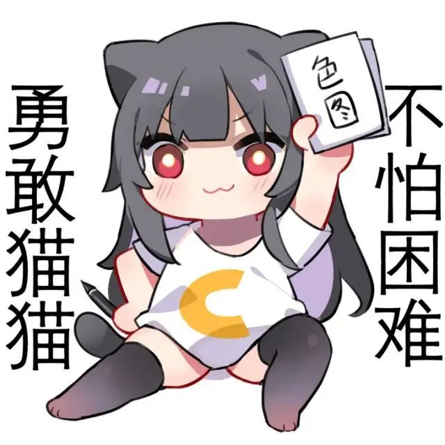 二次元表情包不知叫什么的猫猫头动漫表情包