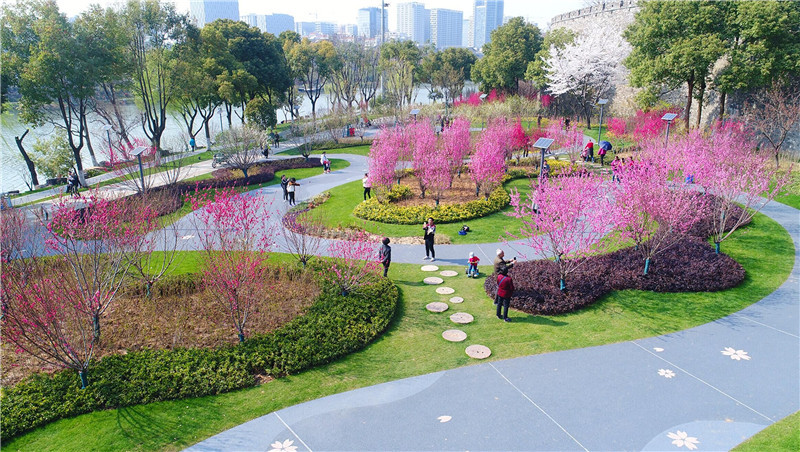 四时赏景桃源漫步南京小桃园6公里环湖绿道全线贯通