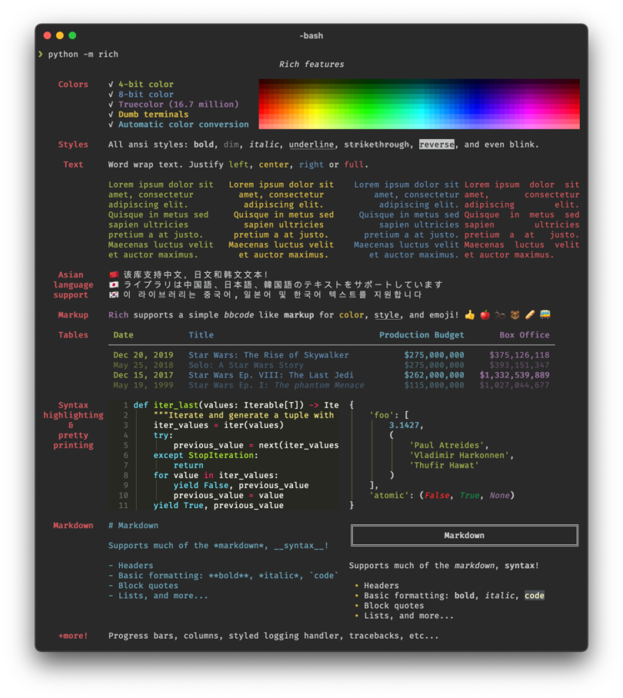 专属python开发者的完美终端工具 Rich 腾讯新闻