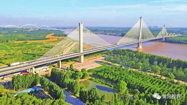 在建的齊魯黃河大橋,鳳凰黃河大橋及