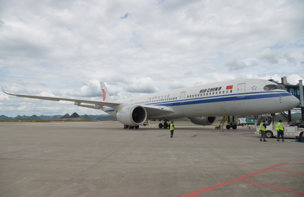国航空客a350宽体客机正式投运贵州市场
