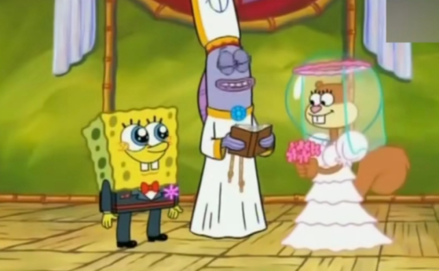海绵宝宝和珊迪结婚了?网友心疼派大星,实则是演戏