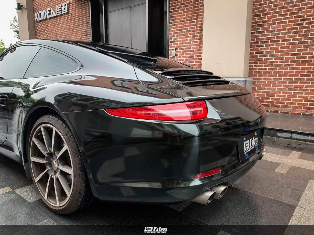 lb改色膜保时捷全车贴膜lbfilm超亮金属祖母石绿