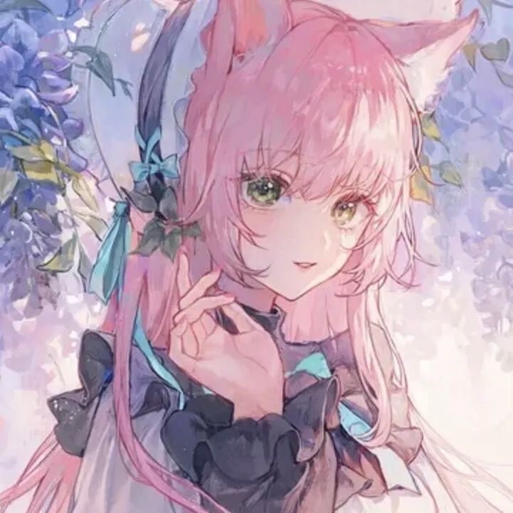 动漫女头|二次元粉发头像 粉毛 动漫女生头像_腾讯新闻