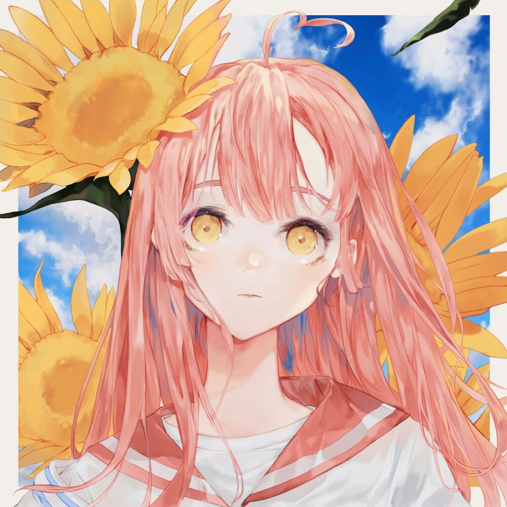 动漫女头|二次元粉发头像 粉毛 动漫女生头像_腾讯新闻