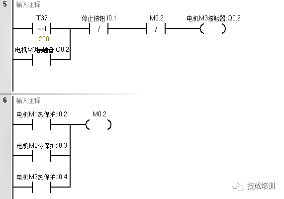 電動機按m1,m2,m3的順序啟動,按下停止按鈕,電動機按m3,m2,m1逆序停止