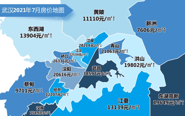 2021年武漢房價地圖更新,下半年你還有哪些買房機會?