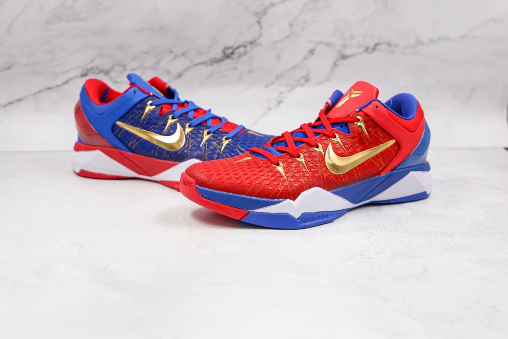 耐克nikezoomkobevii科比7代红蓝鸳鸯篮球鞋