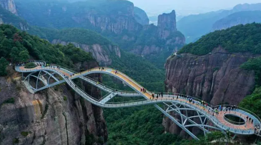 网红玻璃桥——神仙居如意桥_腾讯新闻